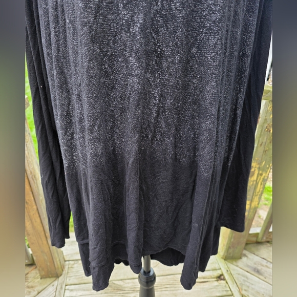 Womens Plus Size 3X Long Sleeve Black White Tunic V Neck Shirt Top Work XXXL - Picture 4 of 9